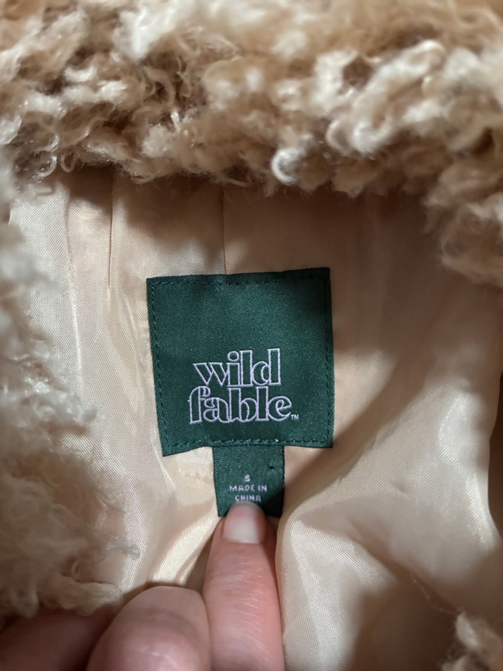 Wild Fable Women’s Plush Teddy Faux Fur Coat in Camel - Picture 2 of 6
